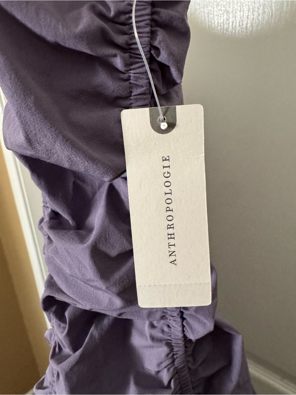 Ruched Lavender Mini Dress with Neon Straps - Picture 4 of 4